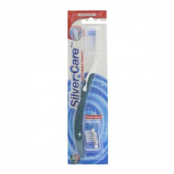 Зубная щетка Silver Care Дельфин со сменной головкой средняя степень жесткости